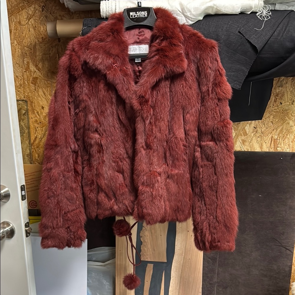 Wilsons Leather Maxima brand jacket Plush Real fur